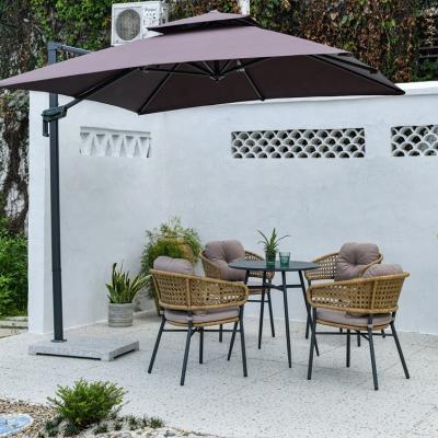 China Sale modern outdoor modern desgin coffee table chair alumnium frame beach umbrella outdoor patio camping table for sale