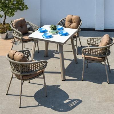 China Modern Modern Outdoor Home Classic Rock Square Tables Coffee Table Garden Top Coffee Table Table and Chair 2 Seat Sets for sale