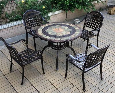 China Modern Graden Villia Set of Cast Aluminum Chair and Table for Outdoor Park Courtyard Round Long Tables for sale