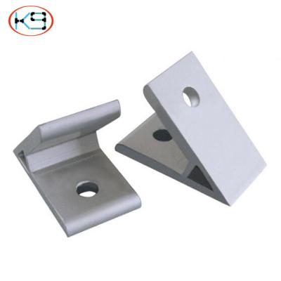 China Industrial Frame 45/90 Industrial Extrusion T Slot Aluminum Profile Accessories Angle Connector for sale