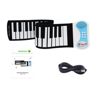 China Digital 49 Keys Roll Up Piano Flexible Silicone Programmable Keyboard Portable Foldable Electronic Piano Instrument for sale