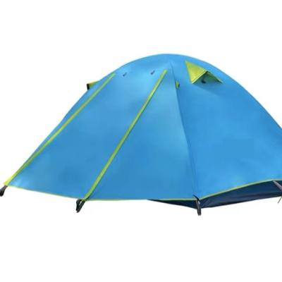 China Straight tying type large camping tent waterproof outdoor luxury aluminum pole winter camping tent for sale