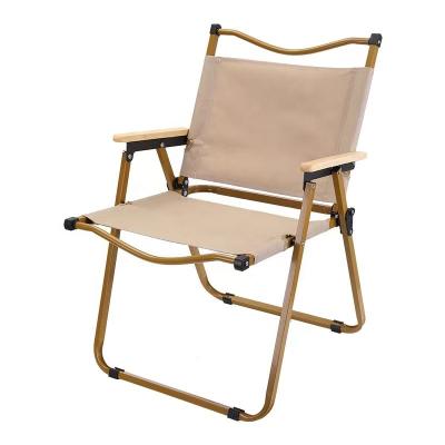 China Outdoor Furniture Glamping Beech Wood Easy-Carrying Chair with Oxford Cloth and Steel Frame Folding Portable Camping Chairs for sale