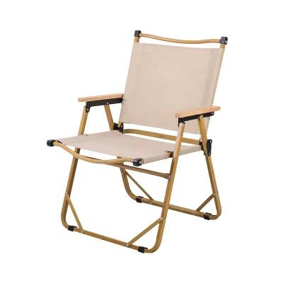 China Easy-carry Beech Wood Aluminum Alloy Garden Comfortable Modern Outdoor Folding Yard Chair Ultralight Camping Chairs for sale