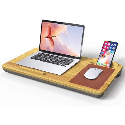 China Multifunctional Bamboo Laptop Desk - Portable Folding Laptop Desk Pillow Cushion with Mouse Pad, Laptop Desk for Bed for sale