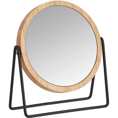 China Occasional Dressing Table Mirror with Bamboo Rim - 1X/5X Magnification for sale