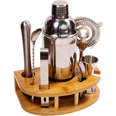 China Bar Tools 8 Piece Mixology Bartender Kit with Stand, Cocktail Shaker Set, Bar Set Cocktail Kit Stainless Steel for sale