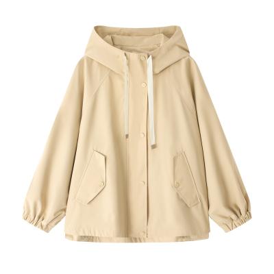 China Wholesale High Quality 100% Dust Wind Coat Fashion Women's Casual Jacket OEM New Polyester Waterproof Anorak Zipper Hoodie for sale