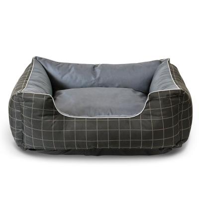 China New Design Travel Plaid Fabric Luxury Dog Cat Bed Modern Canvas Catry Wholesale Pet Bed for sale