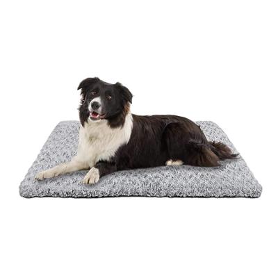 China Dropshipping Pet Bed Manufacturer Travel Dog Cushion Mat Luxury Plush Washable Large Calming Non Slip Dog Beds for sale