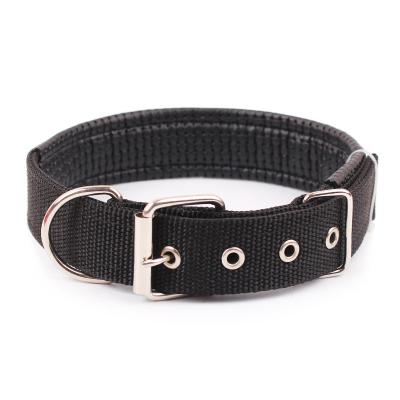 China Padded Pet Supplies OEM Soft Nylon Dog Leash And Collar Luxury Fabric Padded Comfort Cat Dog Collar for sale