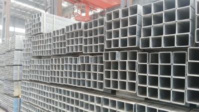 China Quadrat-und Rechteck-Form galvanisiertes Stahlrohr-heißes eingetaucht in Standard ASTM GB für Struktur zu verkaufen