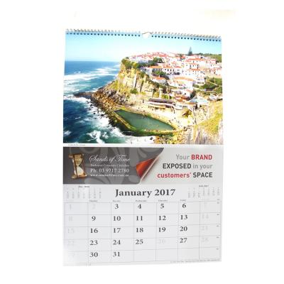 China Best Promotional Sale Factory Price Recyclable Drop-shipping Company Market Custom Design Printing Wall Hanging Calendar for sale