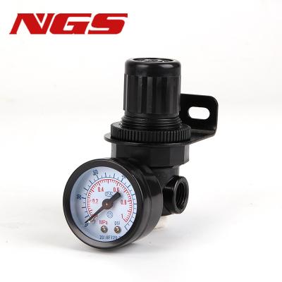 China Factory NAR-200-RNKG G1/4 Pneumatic Air Pressure Regulating Valve Reducing R07 Regulator Parts With Gauge And Zinc Alloy NAR200 Bracket for sale