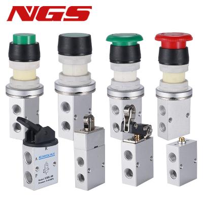 China Stores S3PL S3PP S3PM S3PF S3HS - M5/06/08 S3B S3L S3R S3V-M5/06/08 Pneumatic valve 2 valve construction material valve S3PP-06 S3PM-08 in 3 position mechanical way for sale