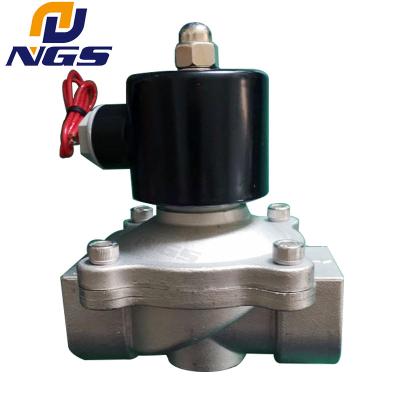 China General 2W 304 Stainless Steel Water And Air Solenoid Valve 2W025-08 2W040-10 2W160-15 2W200-20 2W250-25 2W350-35 2W400-40 2W500-50 for sale