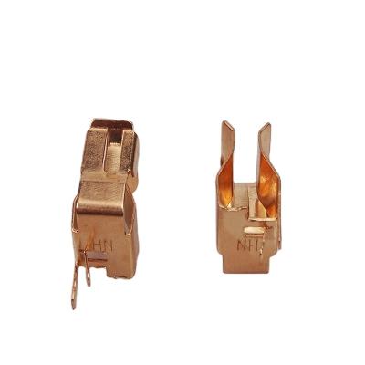 China Brass Color Electrical Sockets And Switches Parts Metal Stamping Logo for sale