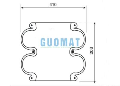 China Dubbele Ingewikkelde Industriële Rubber de Blaasbalgenluchtkussens df-16 ' 1/4X2 van de Luchtlente DF16-1/4X2 SPRINGRIDE Te koop