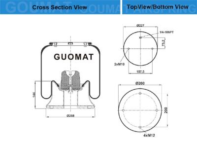 China de Lentes van de de Vrachtwagenlucht van 1003589096C Ridewell Contitech 9 10-16 P 325 voor TEC 507505 Te koop