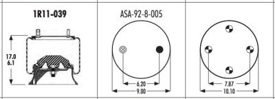 China Mola de ar NO.566-22-3-143 do triângulo 8337 1R11-039 Goodyear à venda