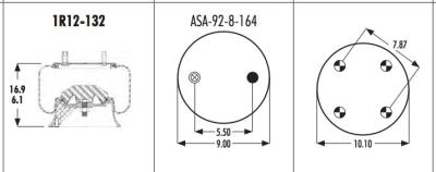 China 1R12-132 Goodyear Air Spring 566-24-3-076 W013589105 HDA PMABG-9105B for sale