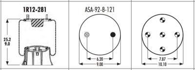 Κίνα άνοιξη αέρα 1R12-281 Goodyear 566-24-3-066 AUTOMANN AB1DK23L-9130 προς πώληση