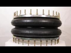 GUOMAT 3H630376 Industrial Tripled Convoluted Type Air Spring with Flange Ring