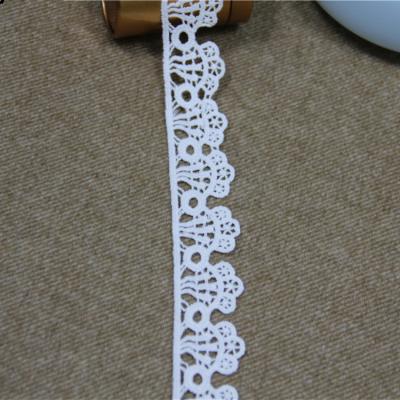 China Exquisite Helix Shaped Hollow Water Soluble Lace Workable Cotton Lace Apparel Accessories Lace Embroidery for sale