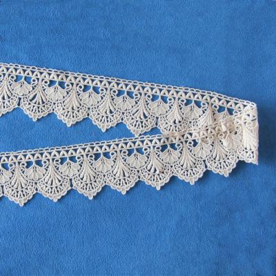 China Hot Sale Bridal Lace Viable Trim Lace Cotton Embroidery Water Soluble Lace for sale