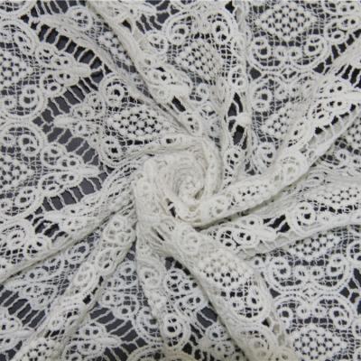 China Sustainable New Style Factory Made Chinese Geometric Pattern Water Soluble Embroidery Lace Fabric for sale