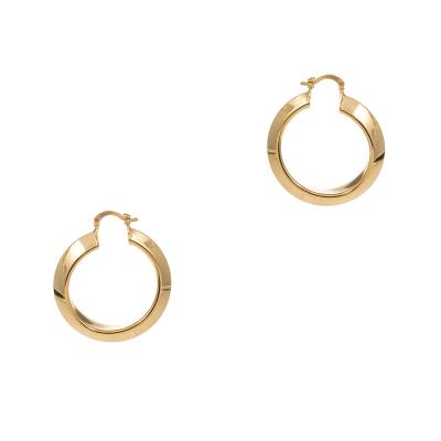 China 2022 Factory Direct Wholesale Fashion True Circle Gold Plated Clip Hip Hop Earrings TRENDY For Woman Gift for sale