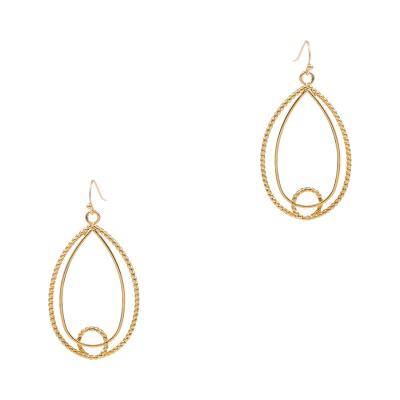 China 2022 Fashion CLASSIC 2022 Fashion Teardrop 18k Gold Hook Earrings Water Drop Braided Earrings For Women And Girl Gift Jewelry for sale