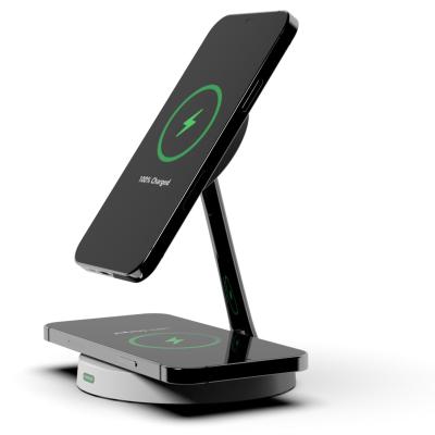 China 15W Mobile Phone Wireless Charging Earphone 5W Charging LED Logo Wireless Charger Lamp for sale