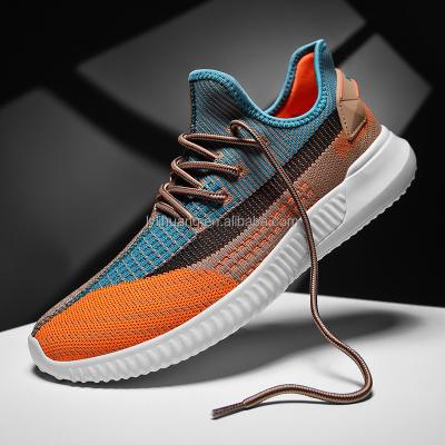 China Fashion trend summer flying woven casual zapatos fashionable youth yeezy sports shoes all-match mesh shoes for sale