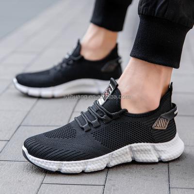 China Wholesale Fashion Trend Manufacturers Summer Fly Woven Mesh Breathable White Running Shoes Mens Casual Shoes For Men for sale