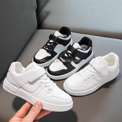 China White Solid Color Campus Lightweight Kids Spring Shoes Casual Flat Solid Bottom Student Sports Shoes for sale