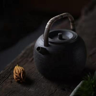 China WITH LID Chinese antique style soda iced handmade Mingquan that can pipe hand-boiled tea kungfu teapot for sale