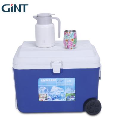 China Wholesale Gint 50L Ice Cooler Box Trolley Insulated Fresh Foam Box EPS With High Quality for sale