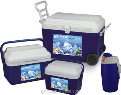 China Sustainable AS5000L SET portable cooler box with wheels and trolley for beverage and food for sale