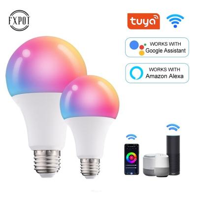 China High Efficiency Fxpot Hot Selling Tuya Remote App Control RGB Color Changing Bulb SMD 10w Led Smart Wifi Bulb Light for sale