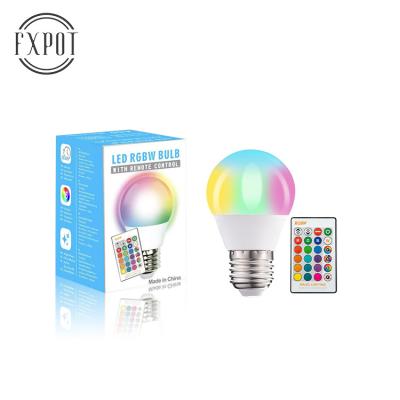 China High Efficiency FXPOT Home Indoor Smart Lighting E27 B22 Led Colorful RGB Dimming Lamp Remote Control Smart Bulb Light for sale