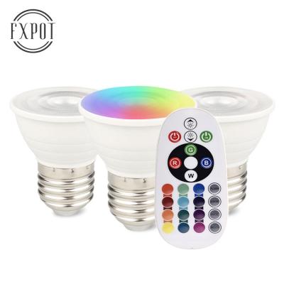 China High Efficiency FXPOT Multi-Color MR16 RGB Led 16 Color Change Lamp Spotlight 110V 220V Light Bulb With IR Remote for sale