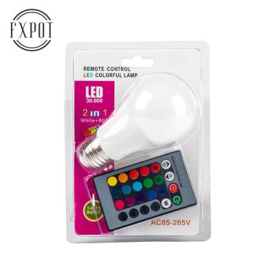 China High Efficiency FXPOT Cheap New Arrival IR Remote Smart Control Dimmable Lighting E26 E27 3w Led Light RGB Bulb for sale