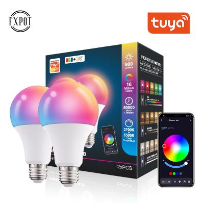 China High Efficiency Fxpot Group Control Alexa Google Home B22 E26 E27 10w 12w 15w Led RGB Bluetooth Tuya Smart Bulb Light for sale