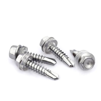 China HEX Stainless Steel Flange Hex Head Self Drilling Screws for sale