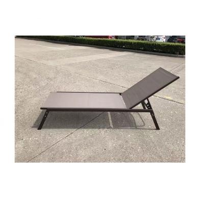 China Modern metal texitlene beach convertible sun lounger outdoor lounge for sale