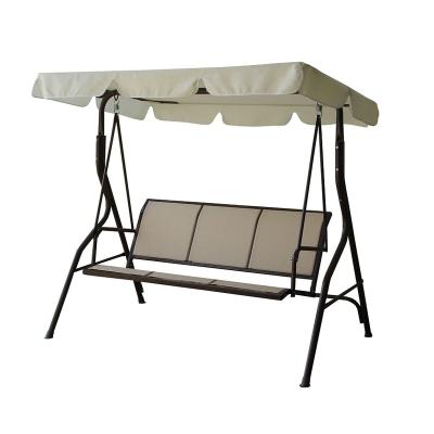 China Modern 3 Seat Chair Top Hood Swing Canopy Waterproof Cover For Outdoor Patio Swing Garden Swing for sale