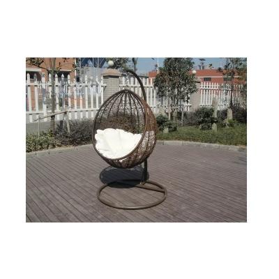 China Modern Indoor / Outdoor Teardrop Wicker Drop Hanging Chair With Stand for sale