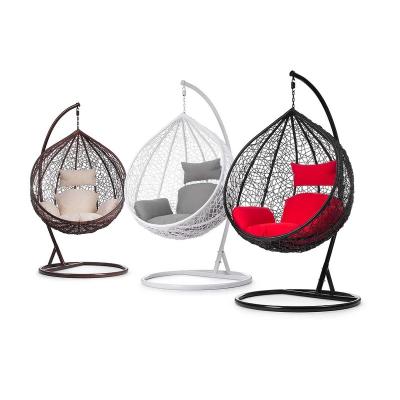 China Modern Rattan Indoor Outdoor Hanging Chair Egg Chair With Stand for sale