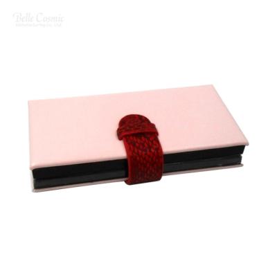 China Normcore / Minimalist Functional PU Pink With Red Snake Pattern Lip Palette for sale